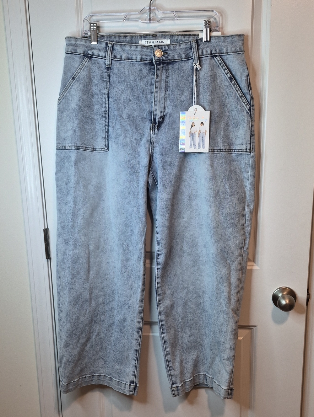 9th & Main Women's Light Gray Boyfriend Jeans Size 18W